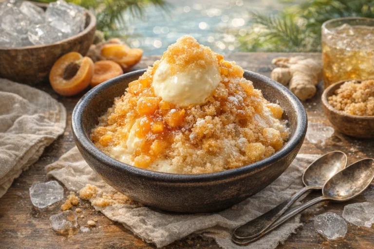 Refreshing Summer Ginger Shaved Ice Dessert