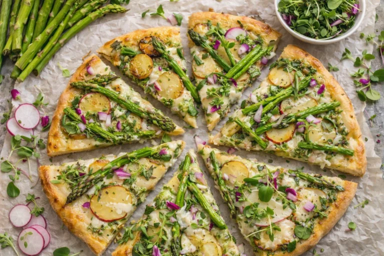 Vibrant Farmers Market Asparagus  Potato Pizza