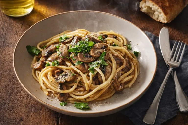 Warm Up with Miso Caramel Mushroom Pasta