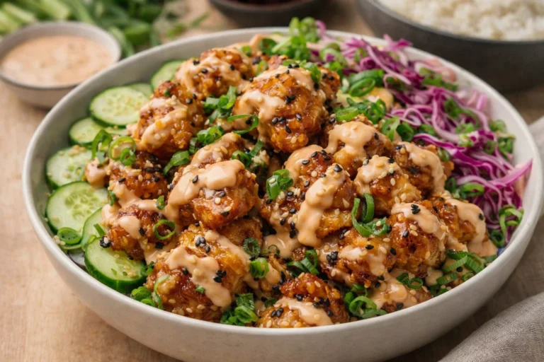 Bang Bang Chicken Bowl Quick and Easy Recipe for a Family Dinner