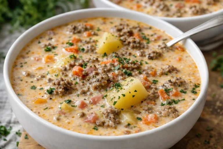 Cheeseburger Soup A Quick and Easy Recipe for Cozy Family Dinners