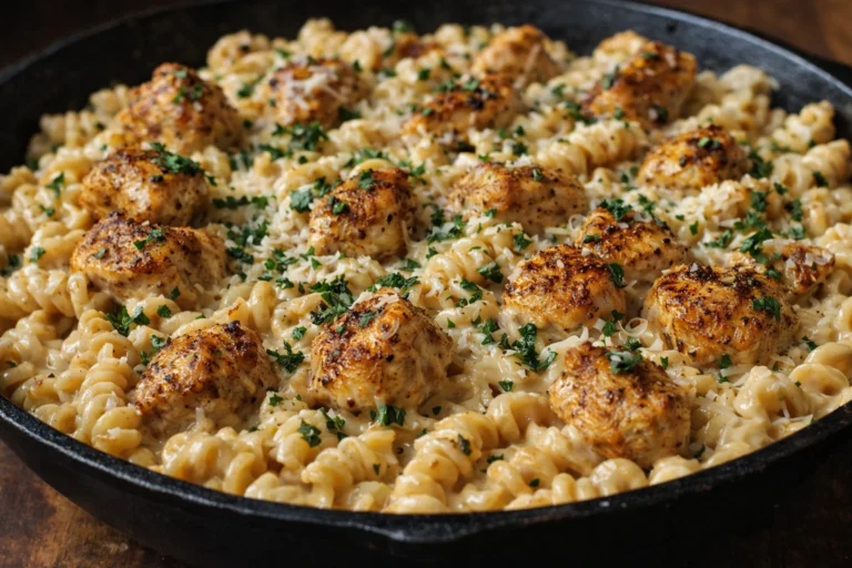 Cheesy Cajun Garlic Chicken Rotini Skillet Quick and Easy Family Dinner Recipe