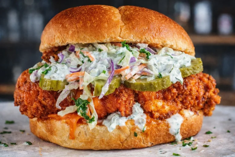 Crispy Buffalo Chicken Sandwich with Ranch Slaw A Simple Recipe for Everyone