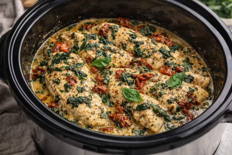 Crockpot Tuscan Chicken A Simple and Healthy Dinner Recipe for Everyone