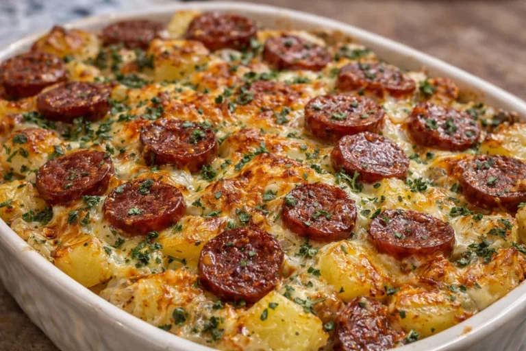 Cheesy Ranch Potatoes and Smoked Sausage Quick and Easy Family Dinner Recipe