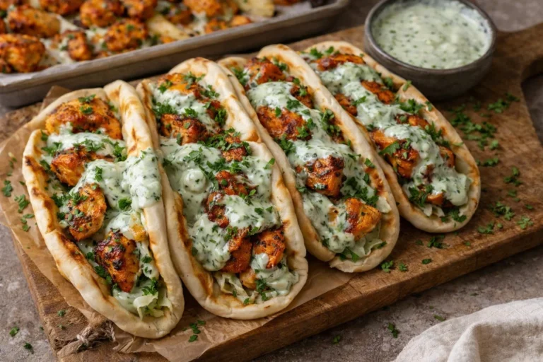 Sheet Pan Chicken Pitas with Herby Ranch Quick and Easy Family Dinner Recipe