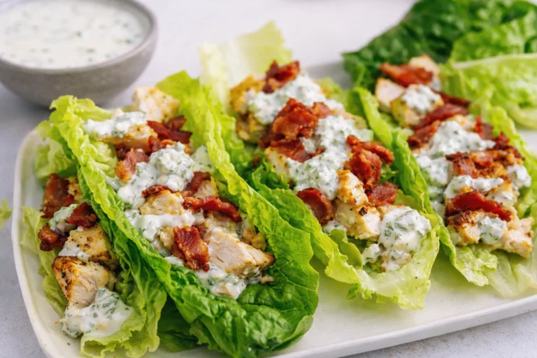 Chicken Bacon Ranch Lettuce Wraps A Quick and Easy Healthy Dinner Recipe
