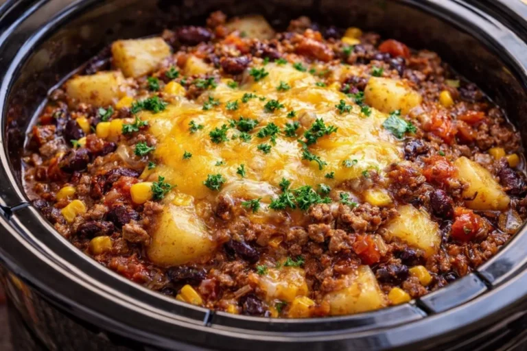 Slow Cooker Cowboy Casserole Easy and Hearty Recipe for Dinner