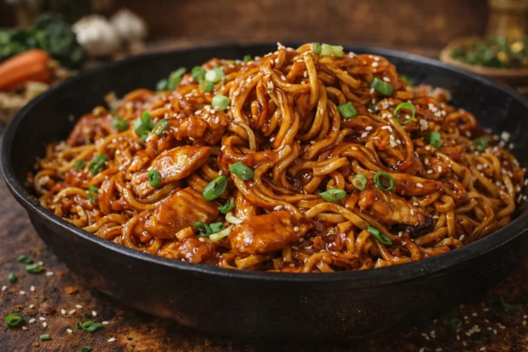 Sticky Garlic Chicken Noodles A Quick  Easy Family Meal Recipe