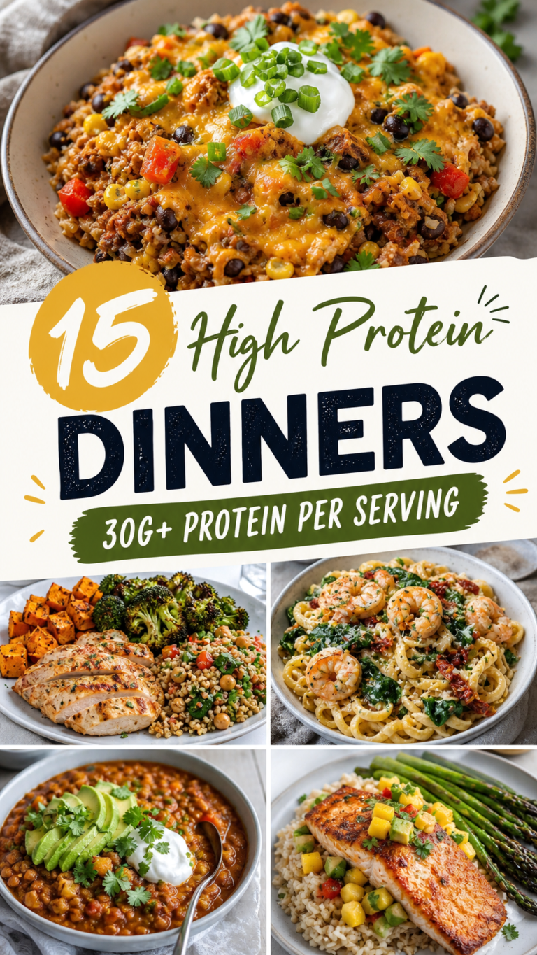 15 High Protein Dinner Recipes 30g Protein Healthy Easy Meals