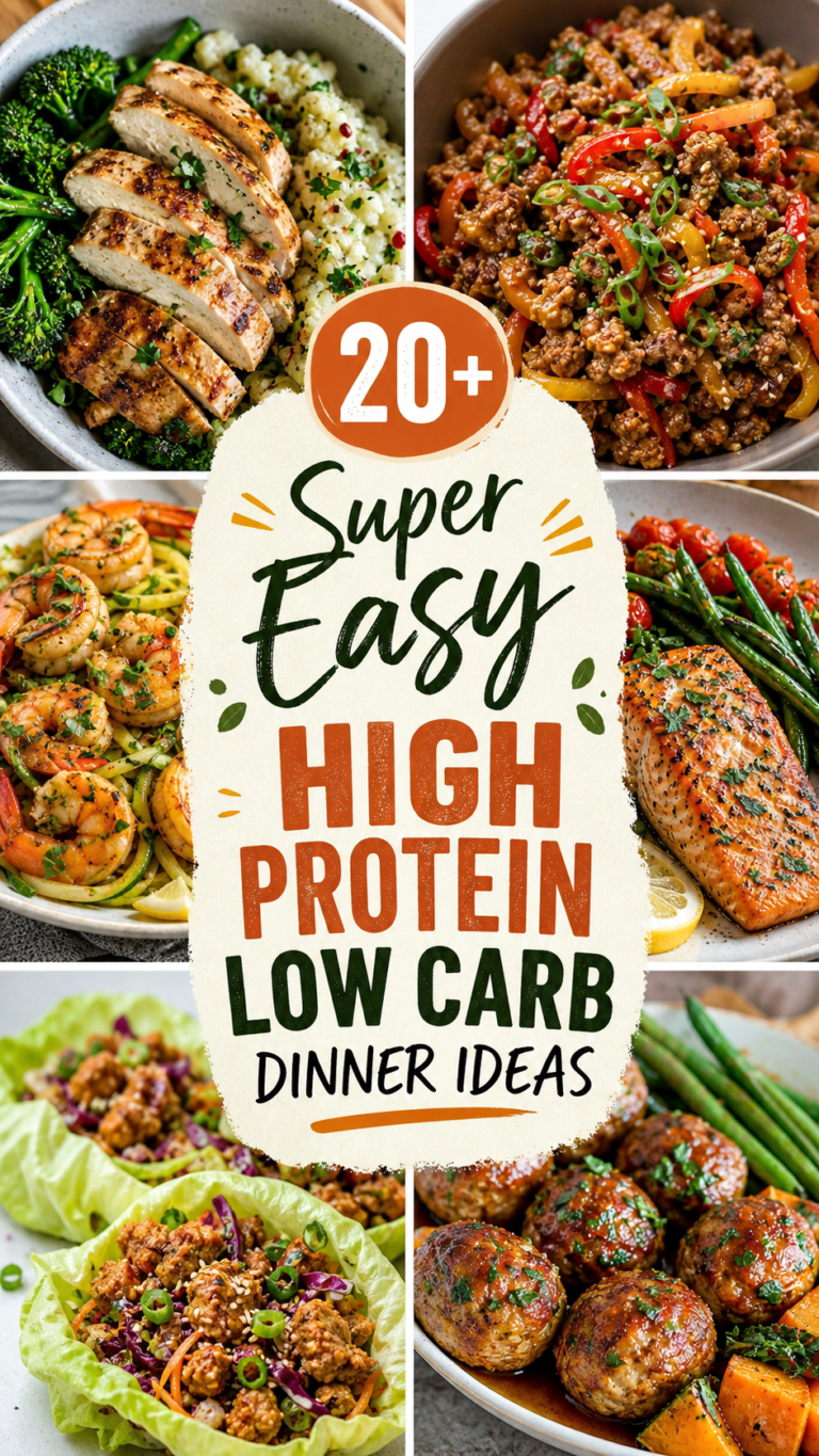 20 Super Easy High Protein Low Carb Dinner Ideas  Healthy Dinner Recipes