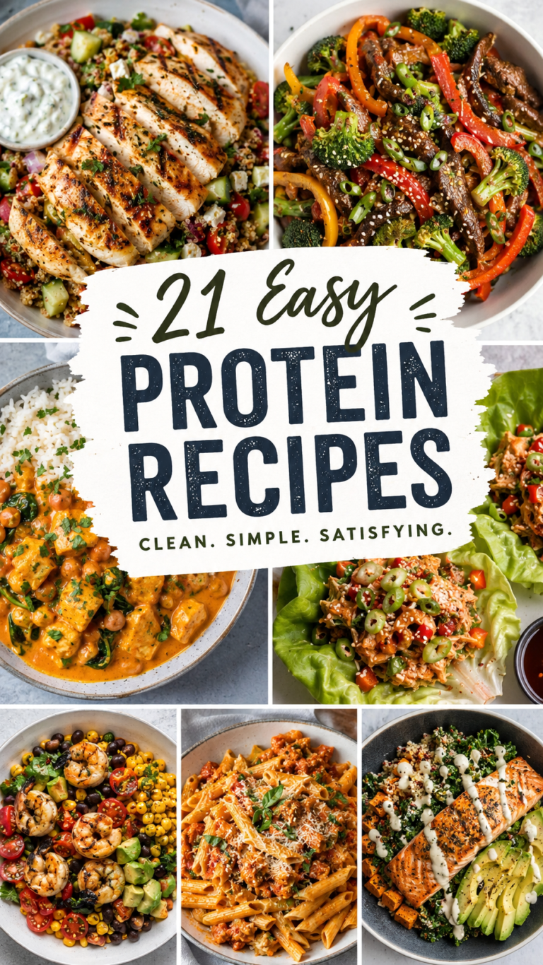 21 Lazy High Protein Clean Eating Recipes for Healthy Weight Loss Meals