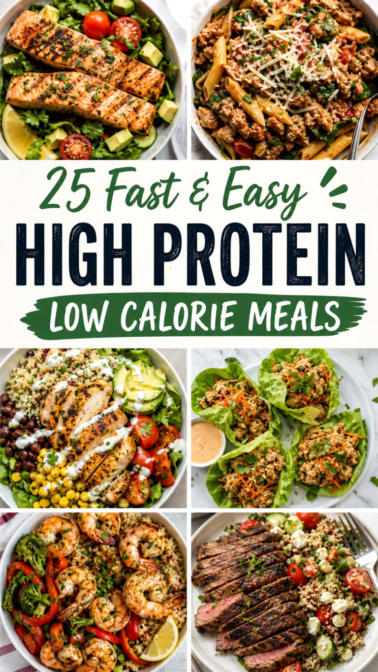 25 Quick  Easy High Protein Low Calorie Dinner Recipes for Weight Loss