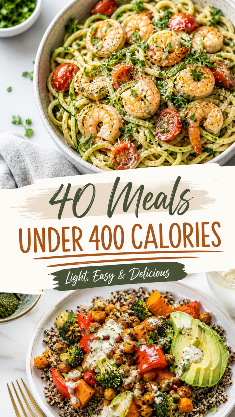 40 Low-Calorie Healthy Meals Under 400 Calories for Easy Weight Loss