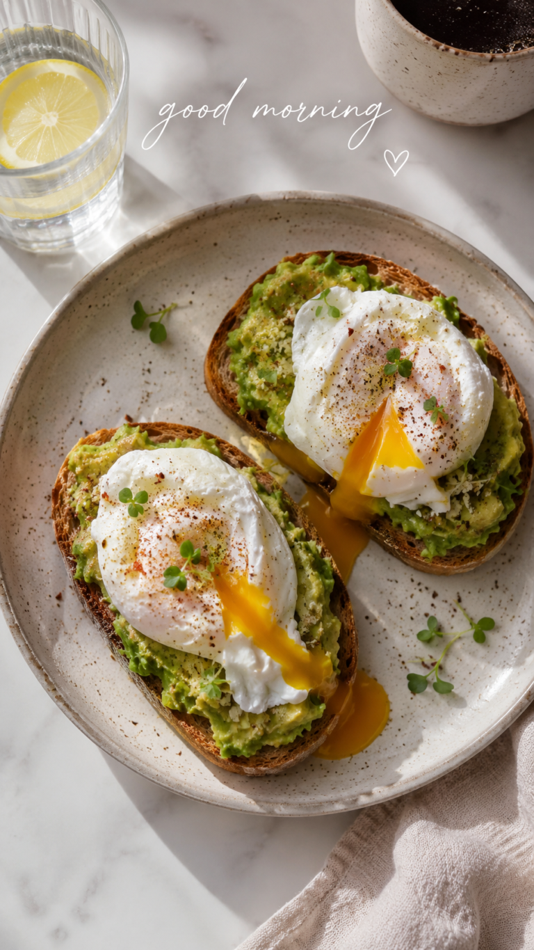 Avocado Toast with Poached Eggs  Healthy High-Protein Dinner Recipe