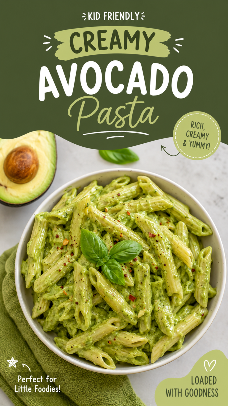 Creamy Avocado Pasta Recipe for Kids  Easy Healthy Dinner Idea