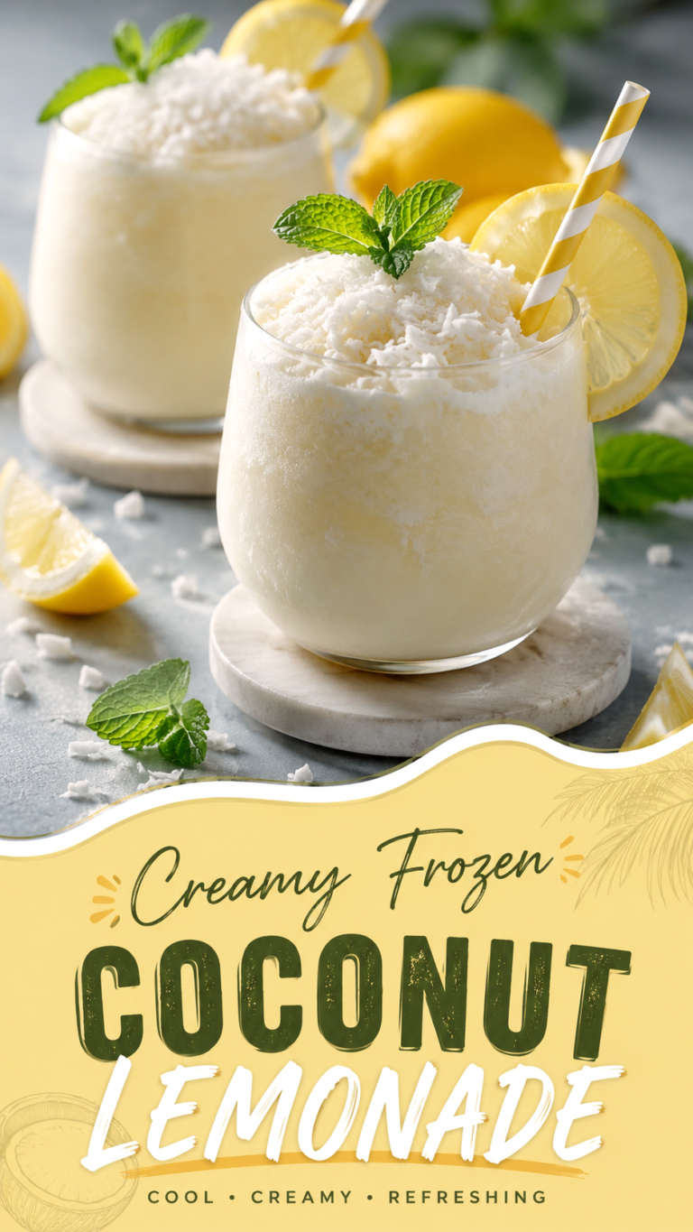 Creamy Frozen Coconut Lemonade Recipe  Easy Summer Drink Ideas
