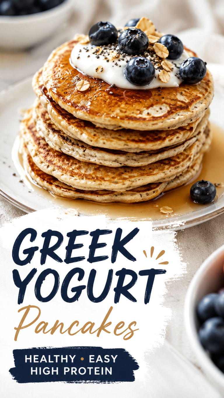 Greek Yogurt Pancakes Recipe  Easy High Protein Healthy Breakfast Ideas