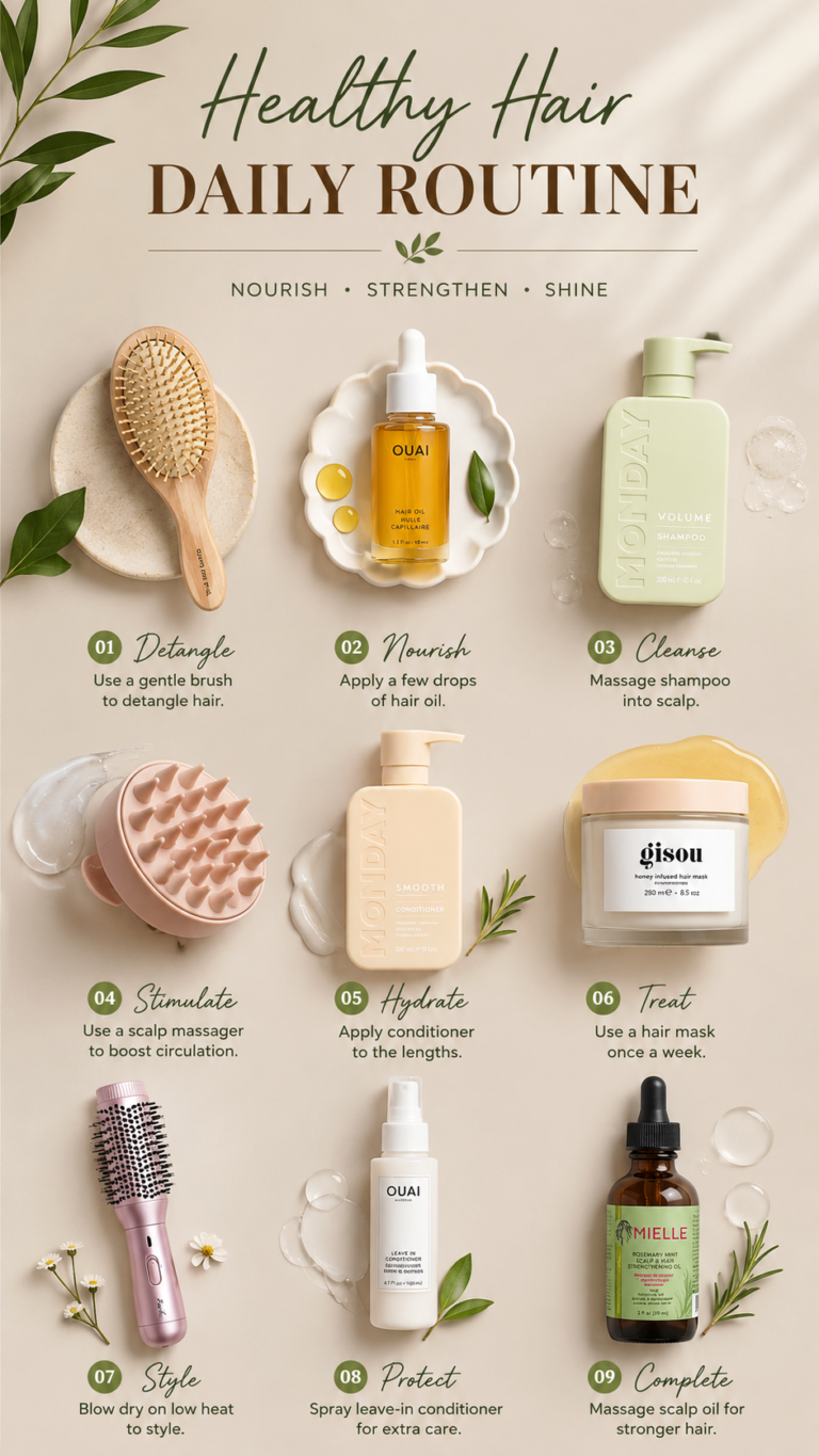Hair Care Routine for Healthy Hair Growth Best Scalp Care  Hair Products