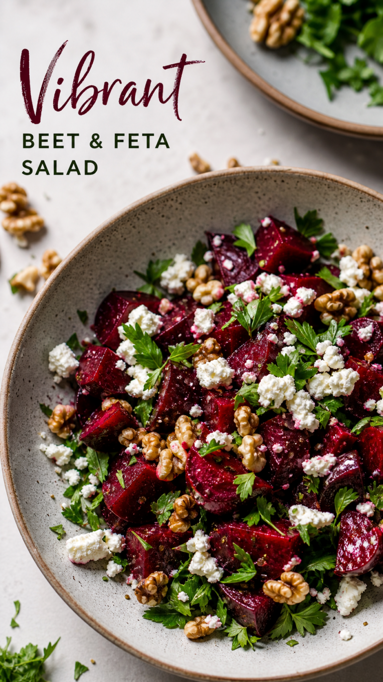 Healthy Beet Salad with Feta and Walnuts Easy Mediterranean Recipe