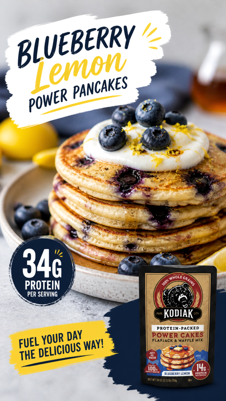 Healthy Blueberry Lemon Pancakes Recipe High Protein Breakfast Idea