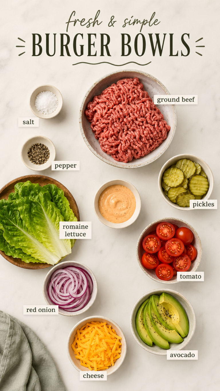 Healthy Burger Bowl Recipe for Easy Low Carb Dinner Ideas Tonight