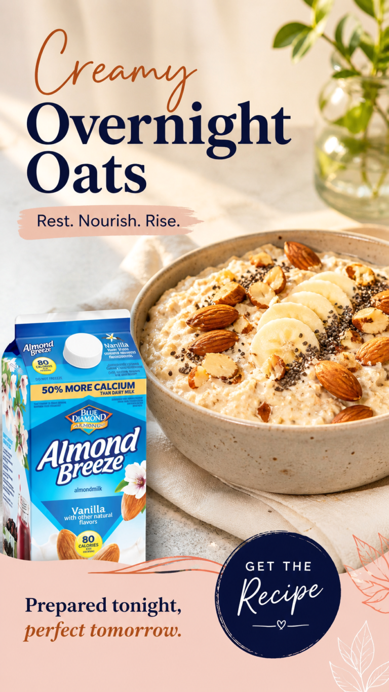 Healthy Chai Spiced Overnight Oats with Almond Milk Easy Breakfast Recipe
