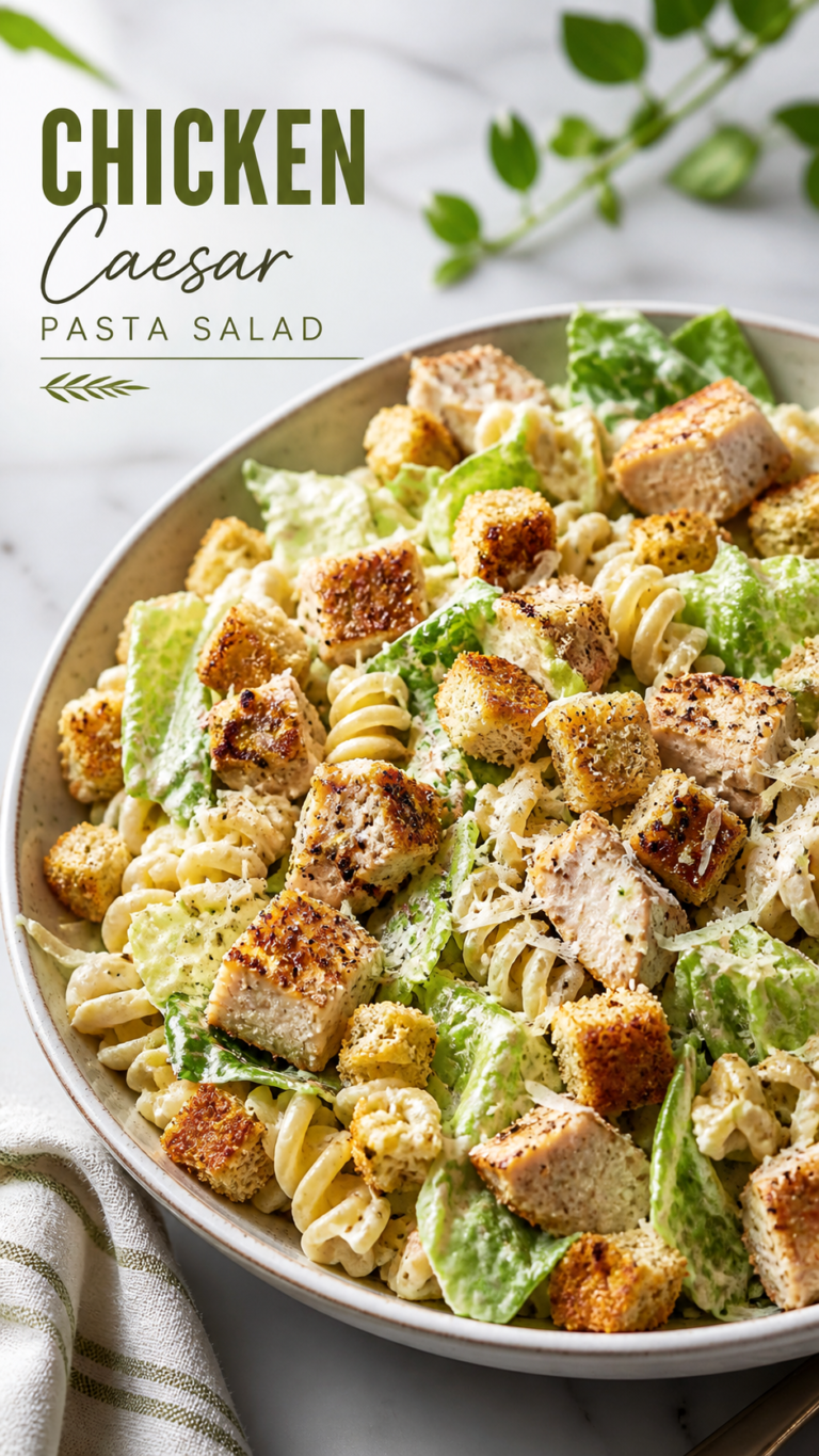 Healthy Chicken Caesar Pasta Salad Recipe for Easy Weight Loss Meals