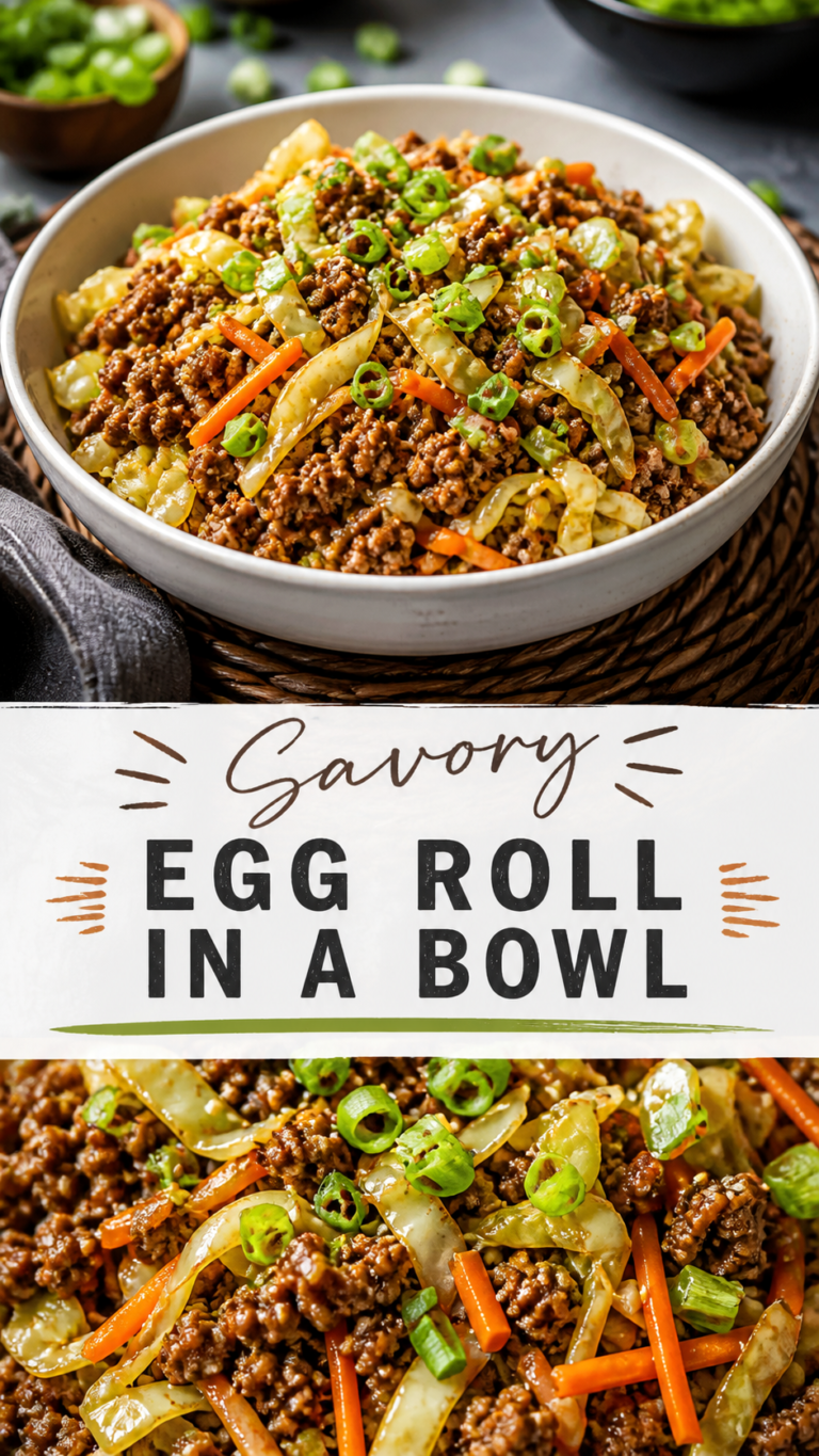 Healthy Egg Roll in a Bowl Recipe  Easy Low Carb Dinner Idea