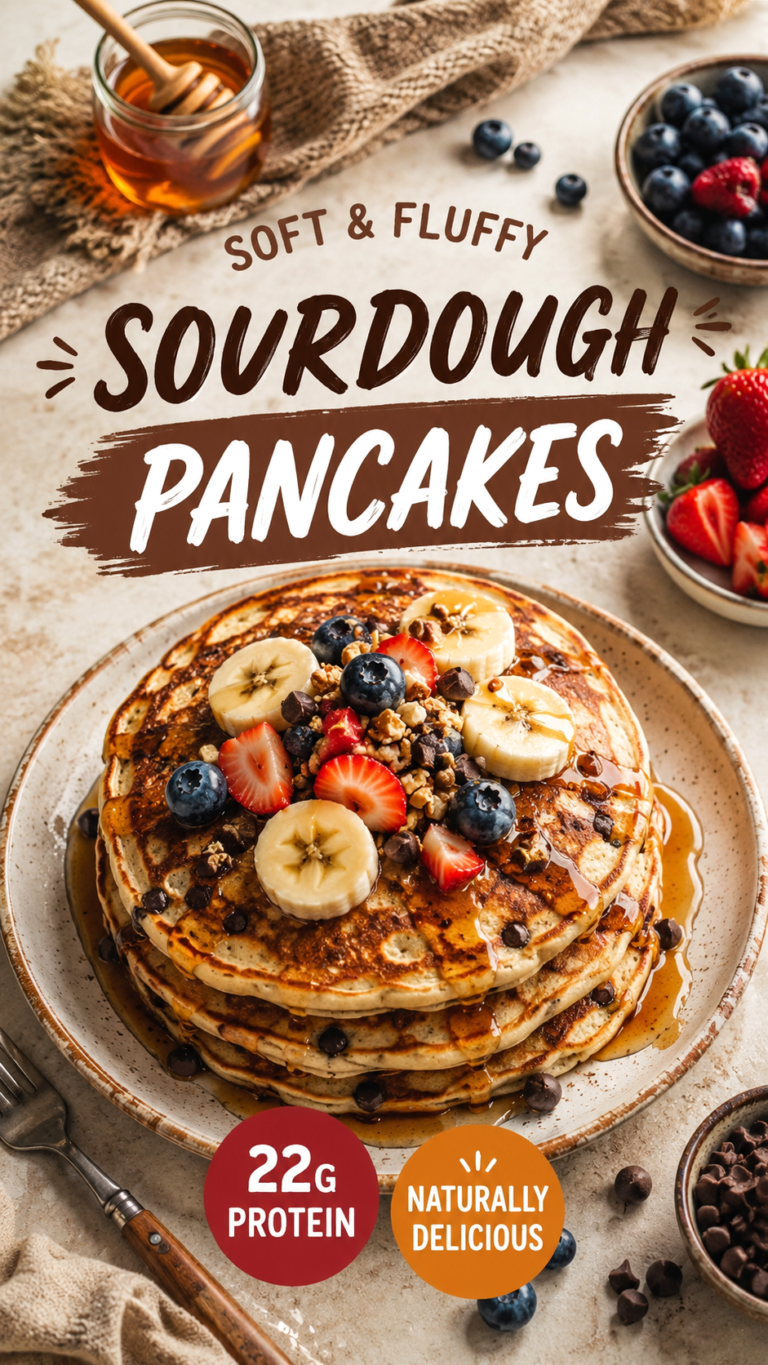High Protein Sourdough Pancakes Recipe for Healthy Breakfast Ideas