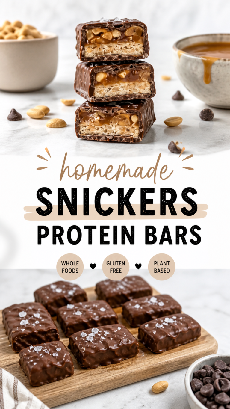 Homemade Snickers Protein Bars Recipe  Healthy High Protein Dessert Snack Gluten Free