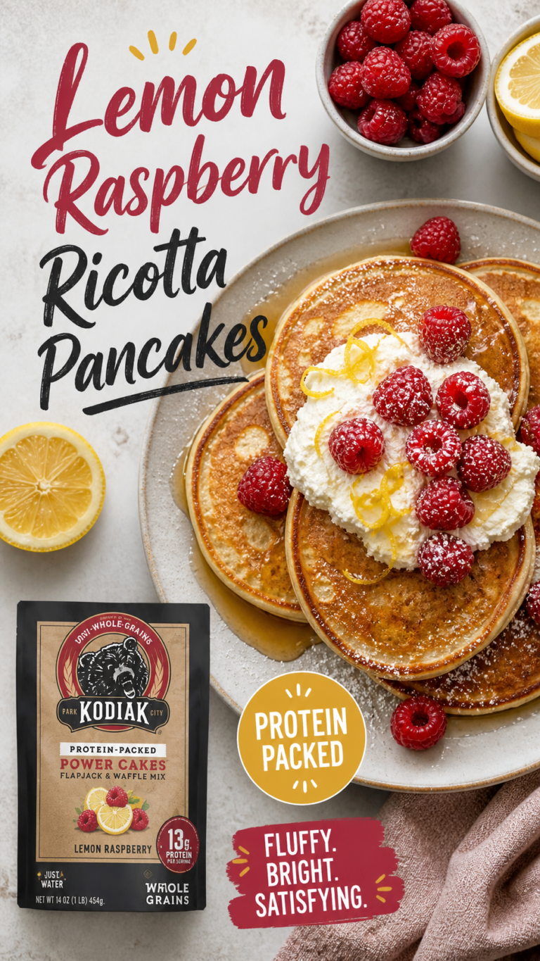 Protein-Packed Lemon Raspberry Ricotta Pancakes Recipe  Healthy Breakfast