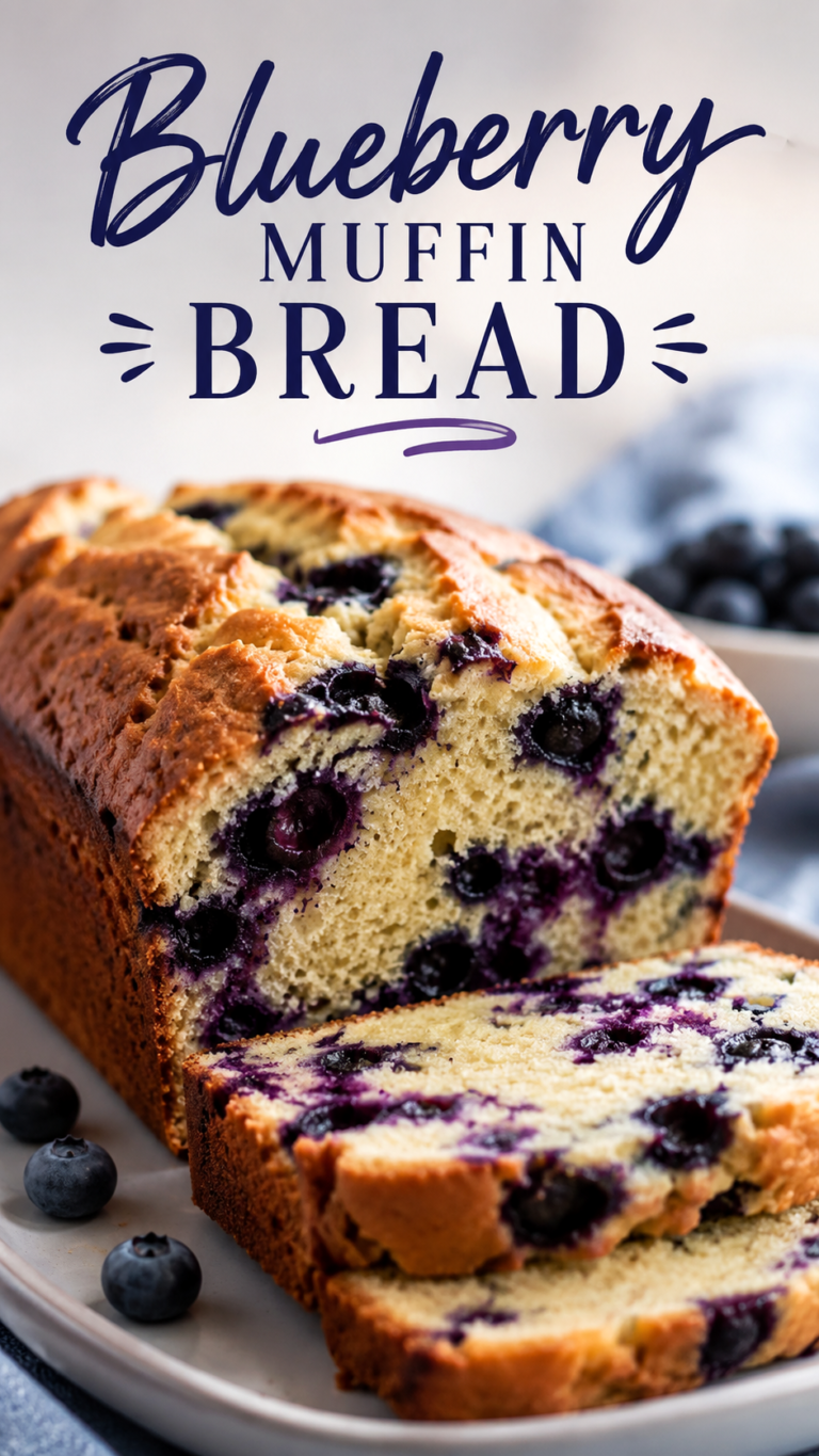 Blueberry Muffin Bread Recipe Easy Moist Breakfast Bread with Fresh Blueberries