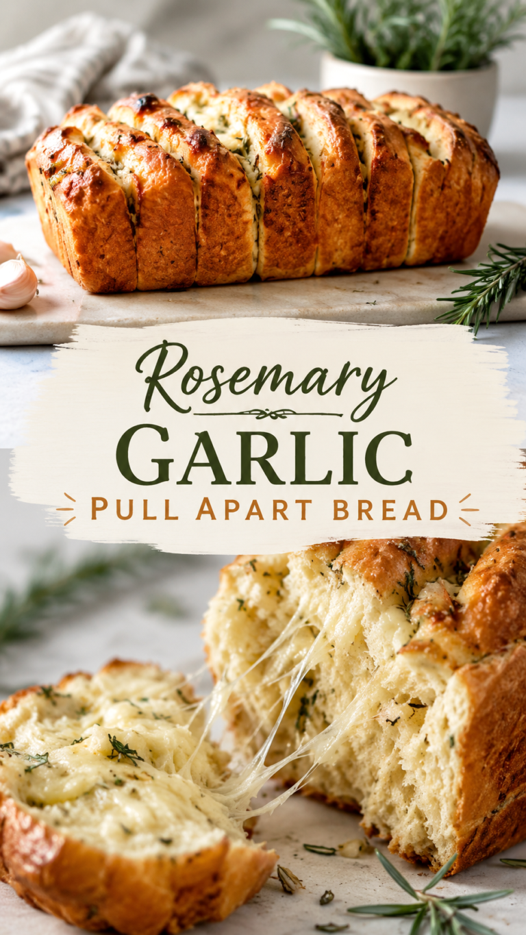 Cheesy Rosemary Garlic Pull Apart Bread Dinner Recipe Everyone Will Love