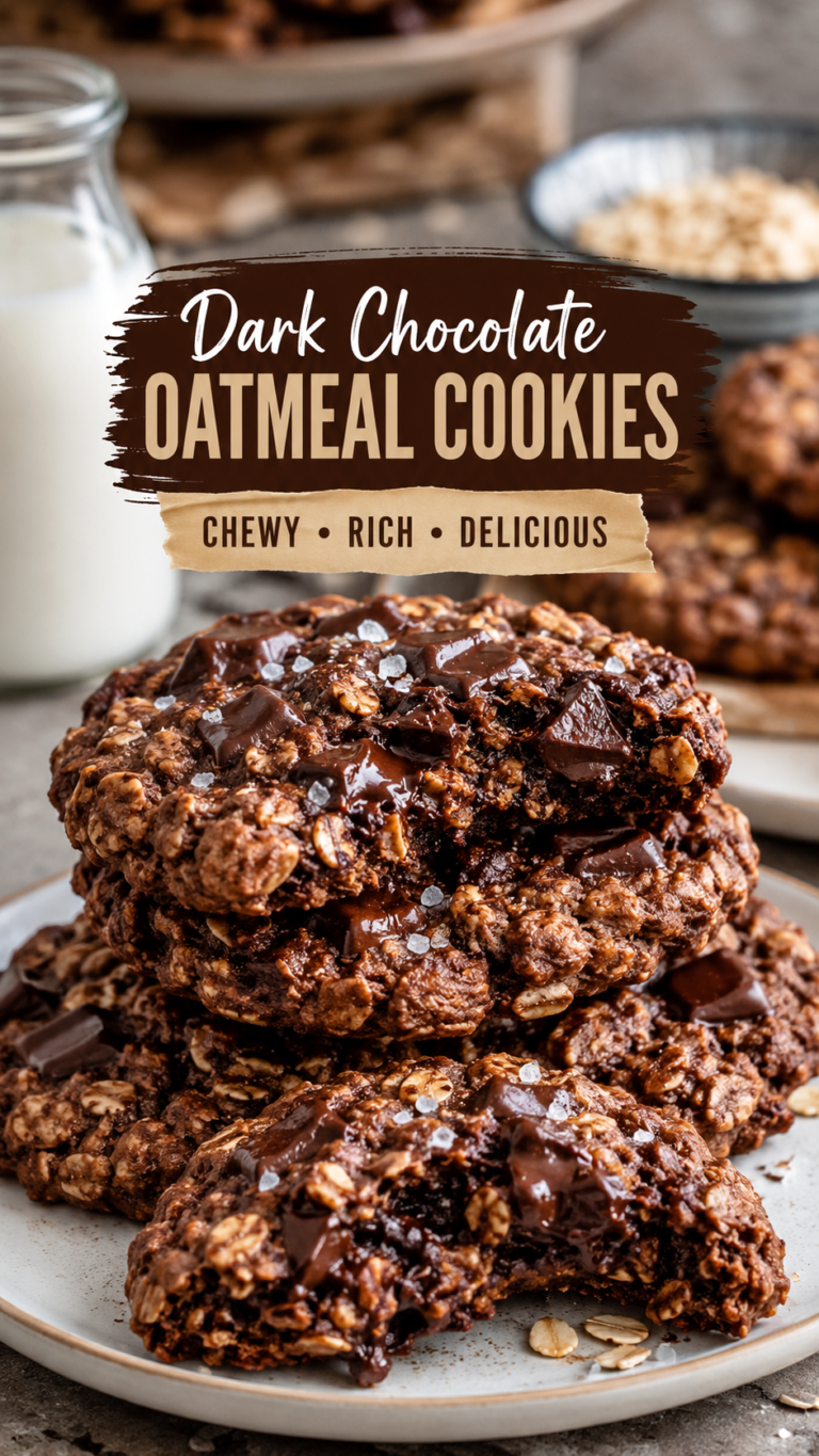 Dark Chocolate Oatmeal Cookie Recipes for Chewy Homemade Chocolate Chunk Cookies