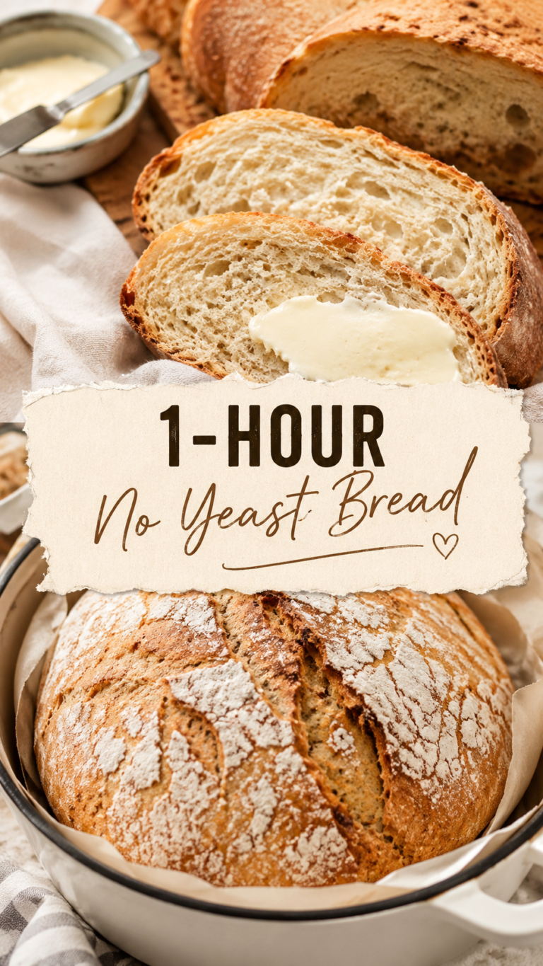 Easy 1 Hour No Yeast Bread Recipe  Homemade Quick Bread Without Yeast or Kneading