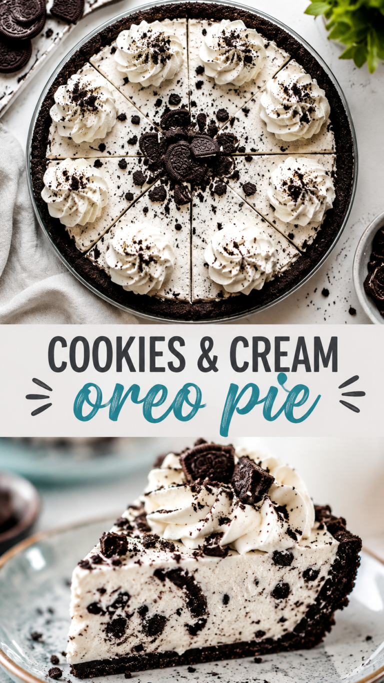 Easy Cookies and Cream Oreo Pie Recipe – No Bake Cookie Dessert for Any Occasion
