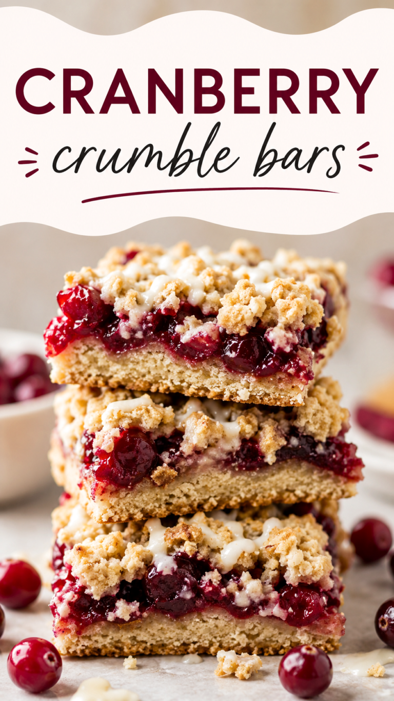 Easy Cranberry Crumble Bars Recipe for the Best Homemade Dessert Recipes