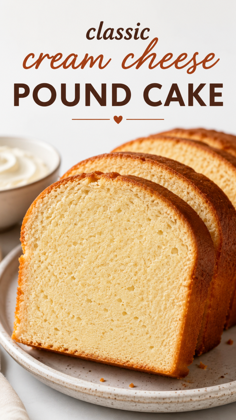 Easy Cream Cheese Pound Cake Recipe – Moist Homemade Dessert Recipe
