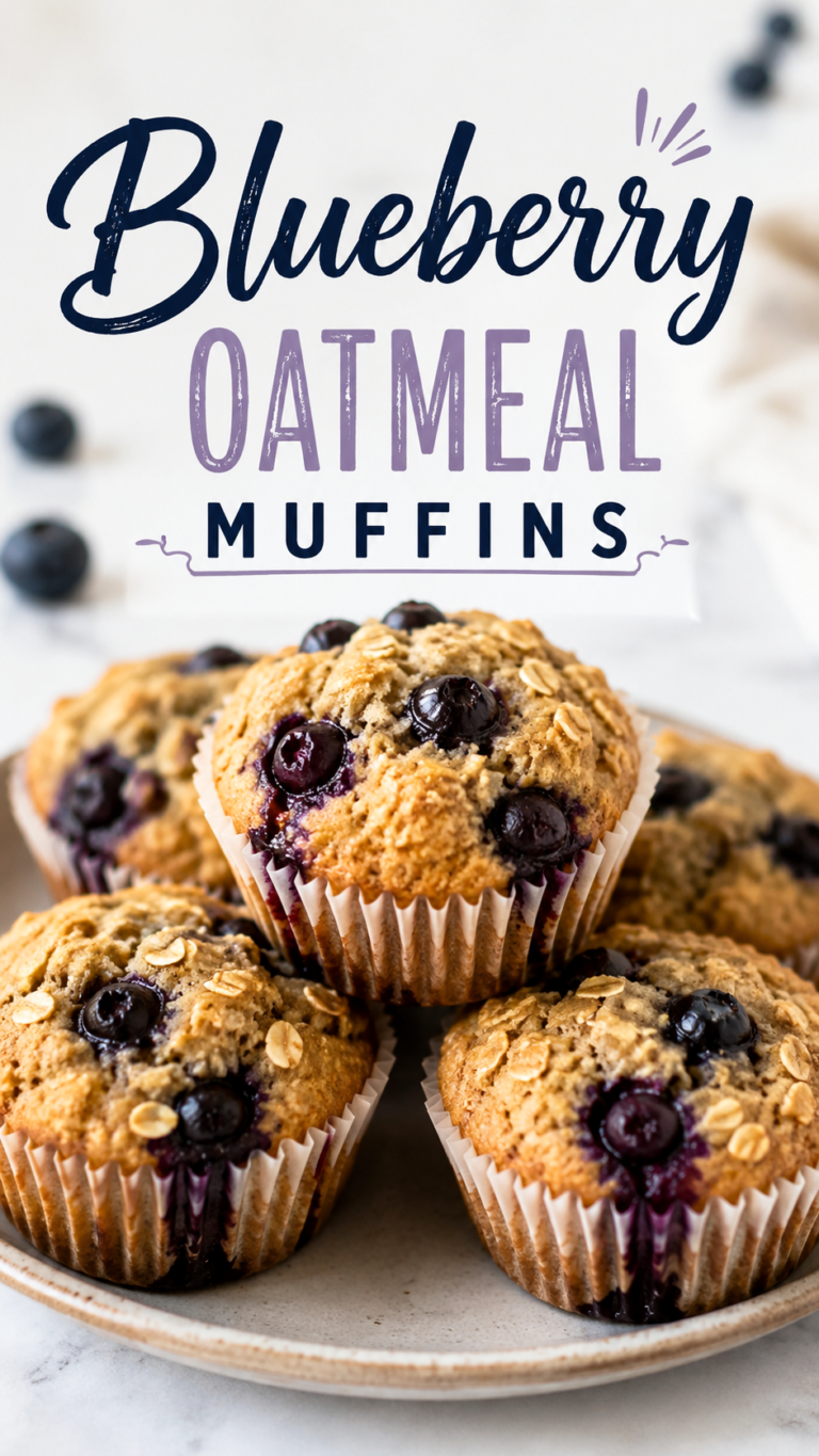 Healthy Blueberry Oatmeal Muffins Breakfast Ideas for Easy Make Ahead Mornings