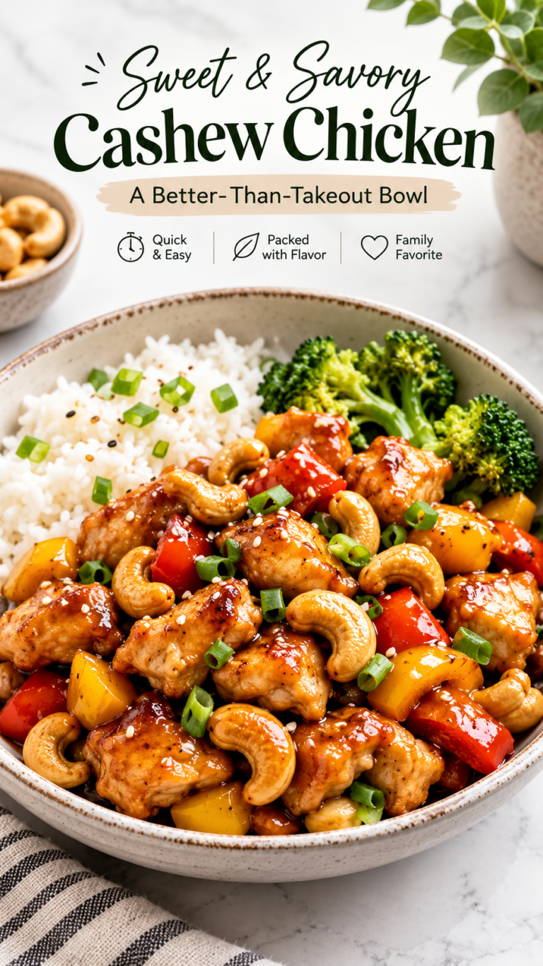 Healthy Cashew Chicken and Broccoli Rice Bowl Recipe  Easy High Protein Dinner Ideas