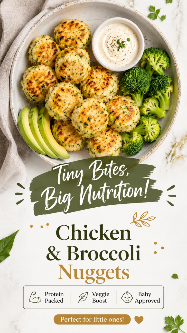 Healthy Chicken and Broccoli Nuggets for Baby  Easy Toddler Finger Food Recipe