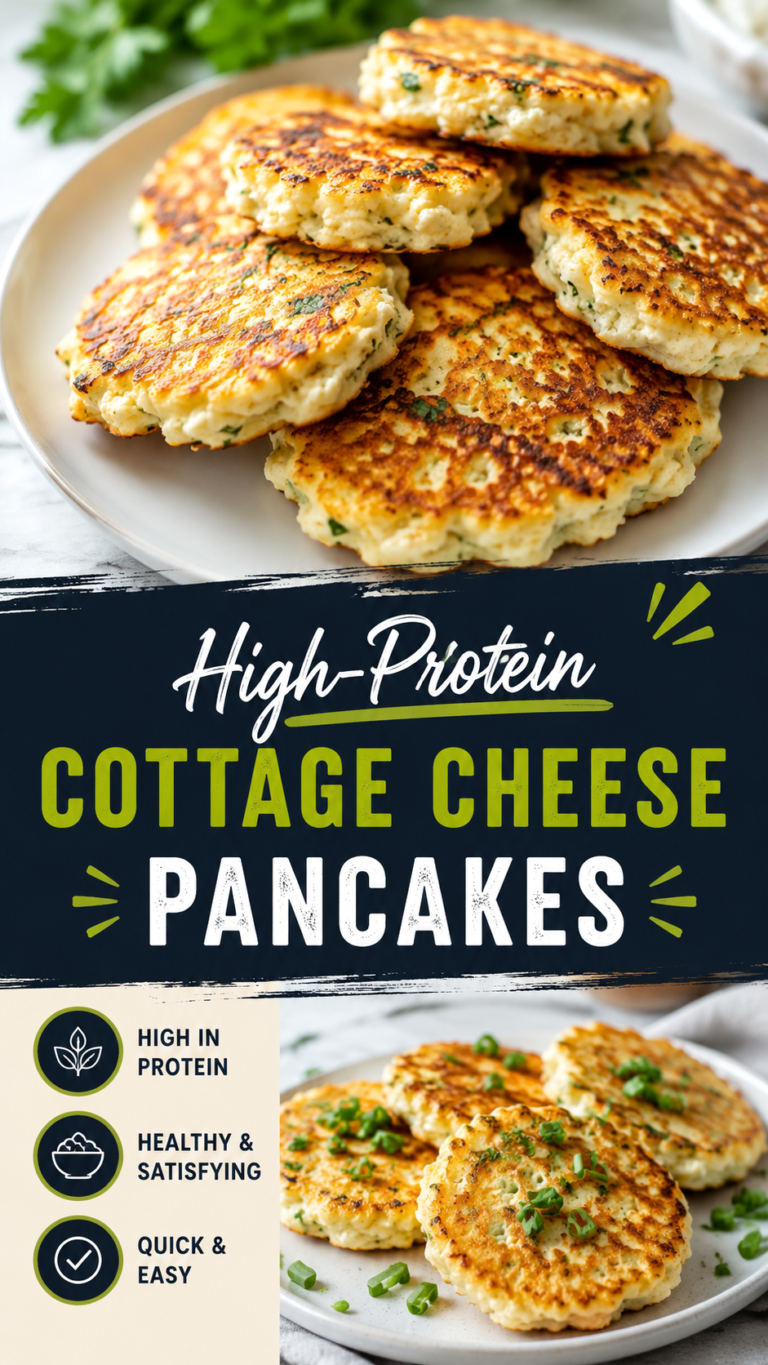 Healthy Cottage Cheese Pancakes Recipe  Easy High Protein Healthy Dinner Recipe