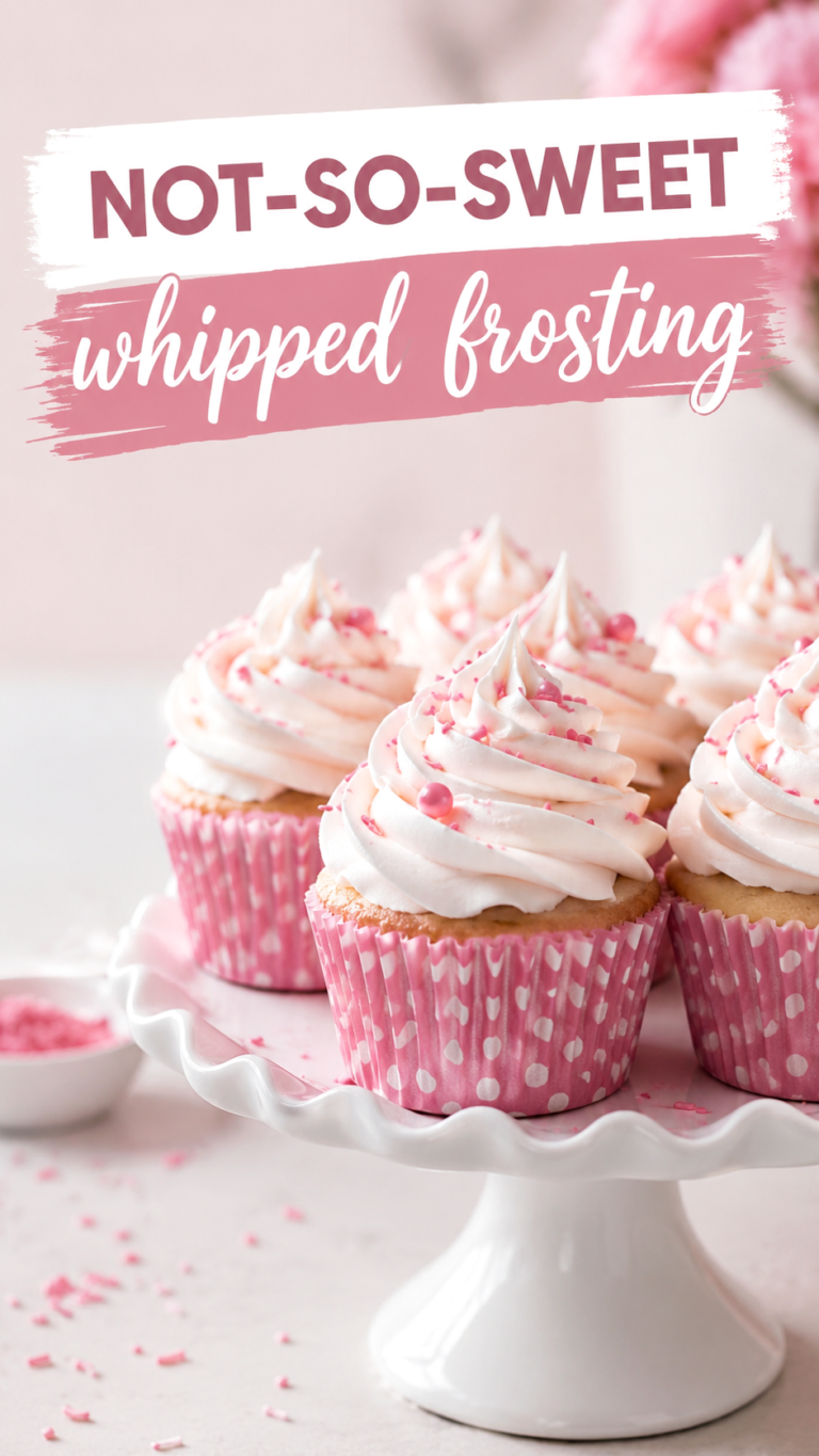 Not-So-Sweet Whipped Frosting for Cupcakes  Easy Dessert Recipes  Frosting Ideas