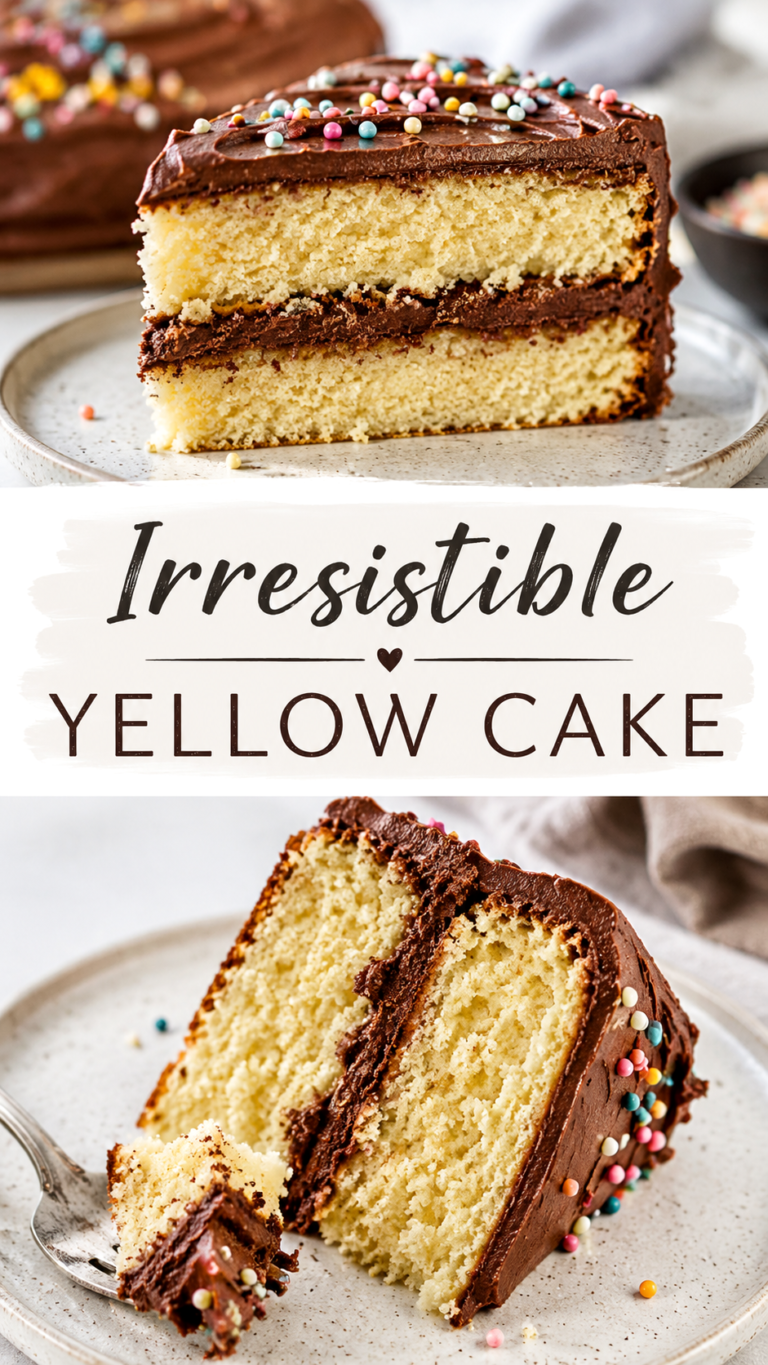 Perfect Yellow Cake Recipe with Rich Chocolate Frosting Easy Homemade Dessert Recipe