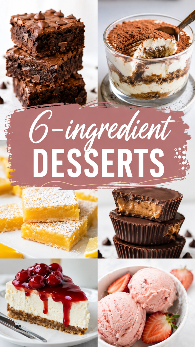 6-Ingredient Dessert Recipes Easy No-Bake Cakes, Bars, Cheesecake  Pavlova Ideas