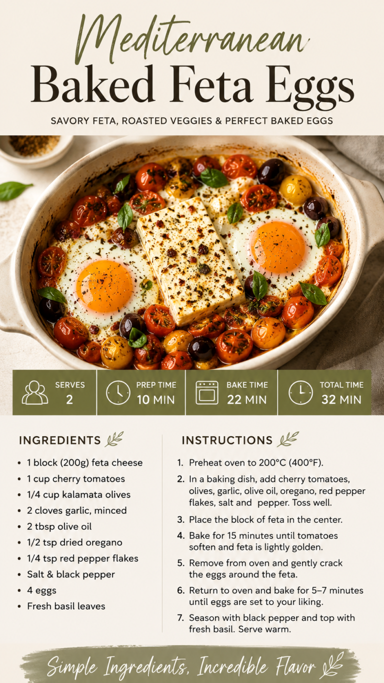 Baked Feta Eggs Recipe Easy Healthy Breakfast Ideas for Busy Mornings