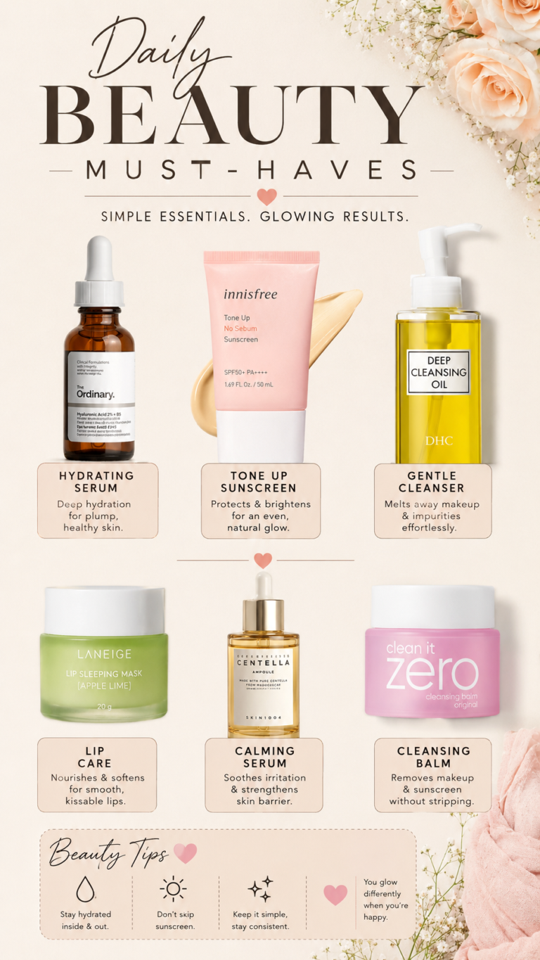 Beauty Essentials Must-Have Skincare  Beauty Products for Glowing Skin