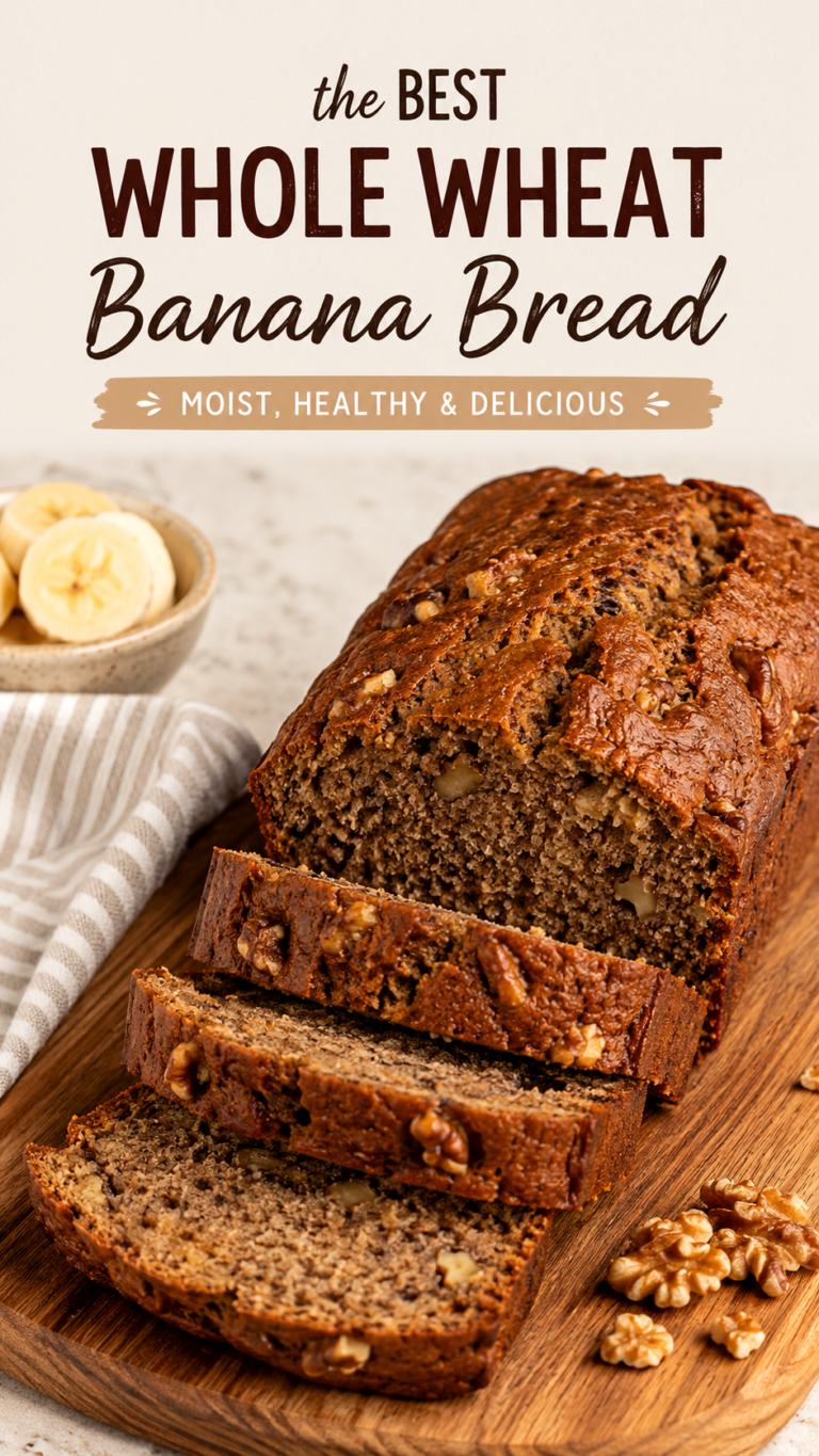 Best Whole Wheat Banana Bread Recipe Easy Moist Healthy Homemade Loaf