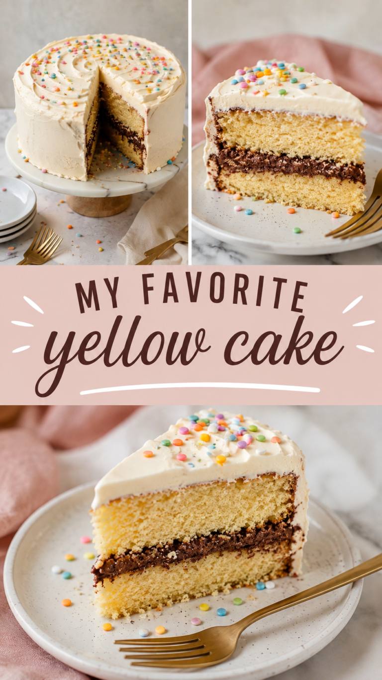 Best Yellow Cake Recipe with Chocolate Frosting  Easy Homemade Dessert Recipe